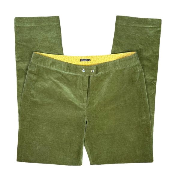 J. McLaughlin Green Corduroy Pants - Size 12 - Picture 2 of 9